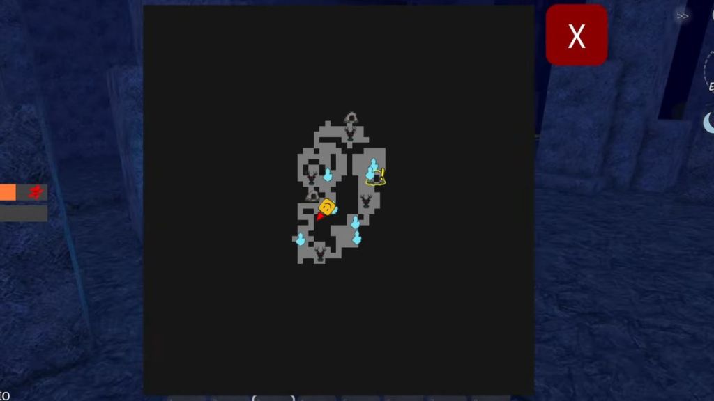 99 Nights in the Forest Cave Map