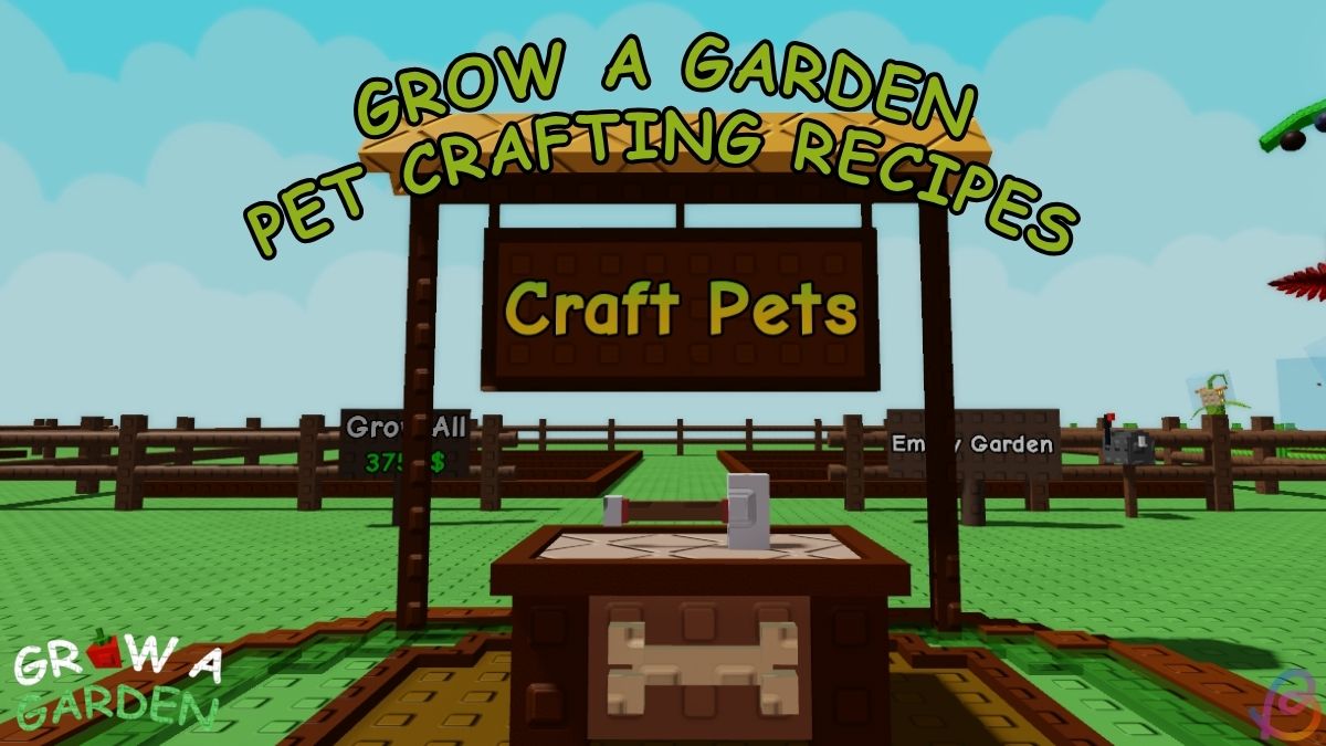 All Grow a Garden Pet Crafting Recipes in Smithing Event