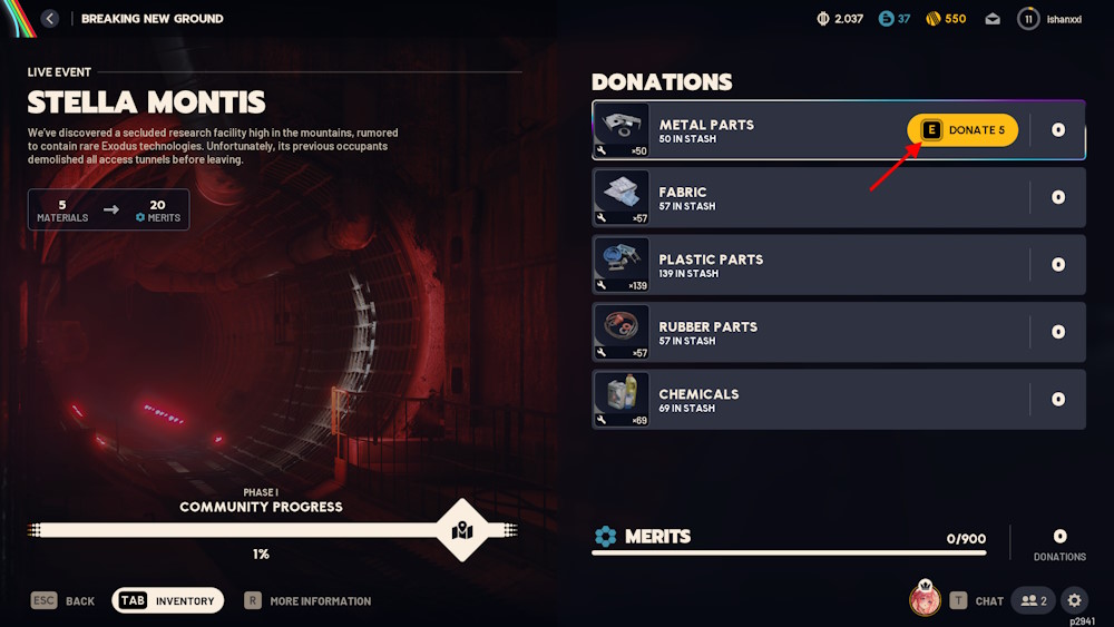 Arc Raiders donate to unlock Stella Montis