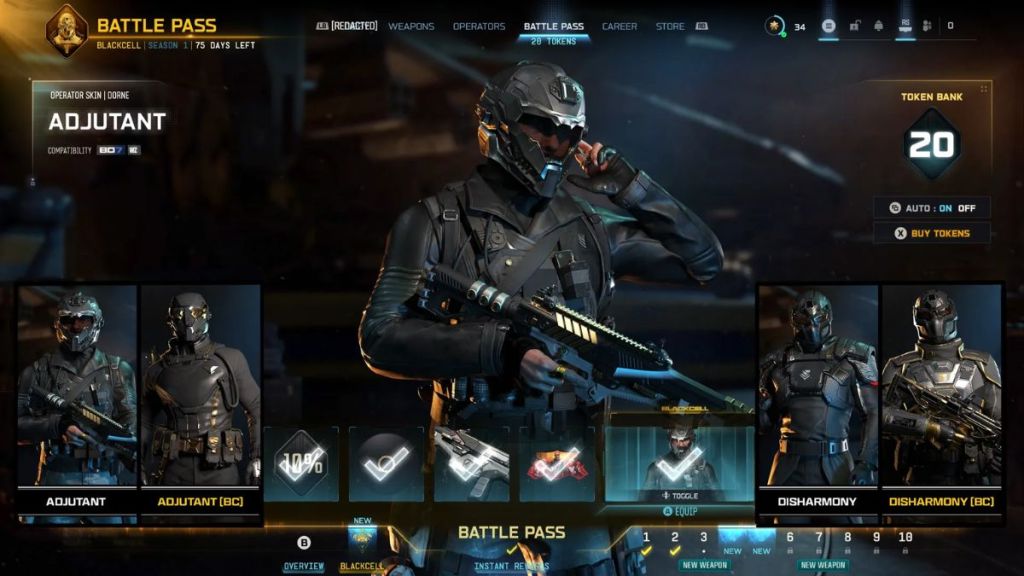 Black Ops 7 Battle Pass Page