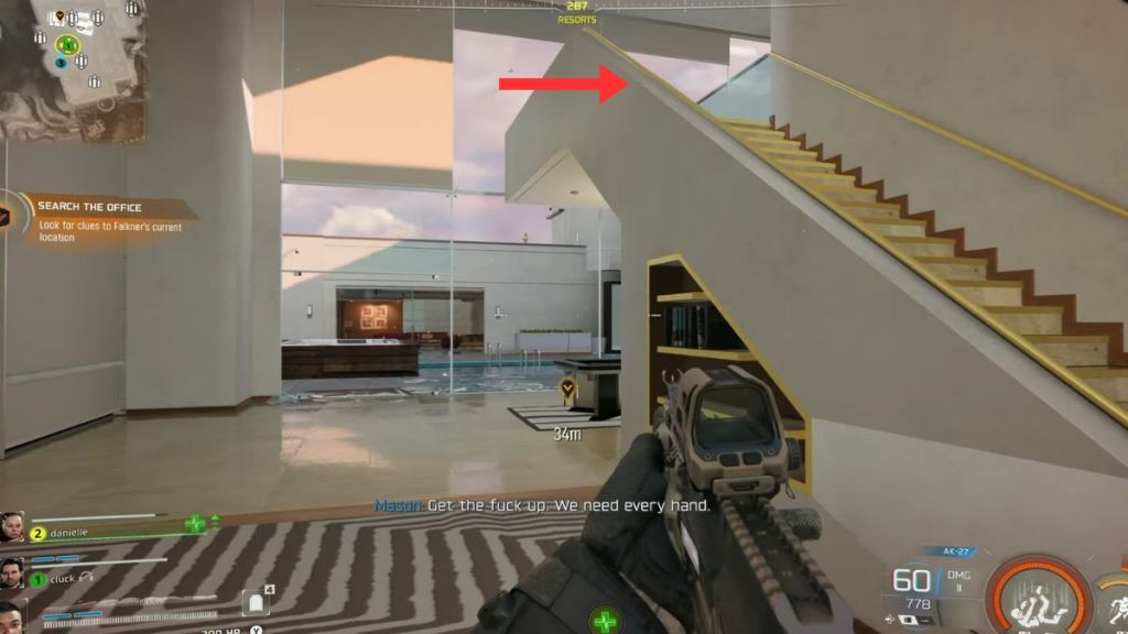 Flight of stairs on Skyline in BO7