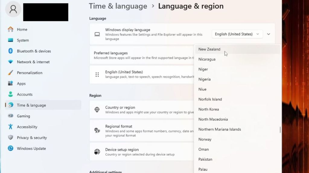 Changing Time Zones on Windows 11