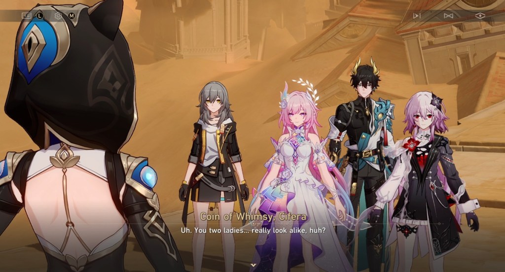 Cipher comments that Cyrene and March 7th looks alike