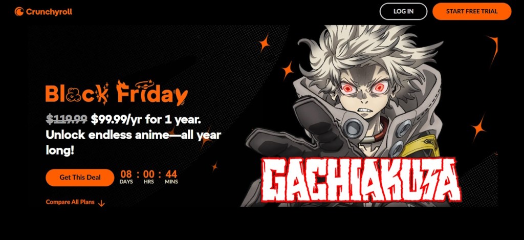 Crunchyroll Black Friday deal 2025 for Mega Fan tier