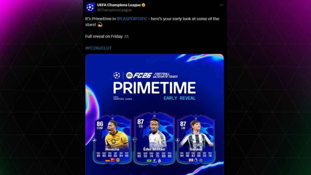 EA FC 26 UEFA Primetime Early Player Reveal