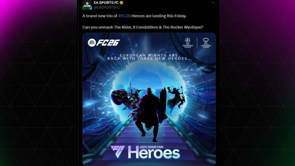 EA FC 26 UEFA Primetime New Heroes Teaser