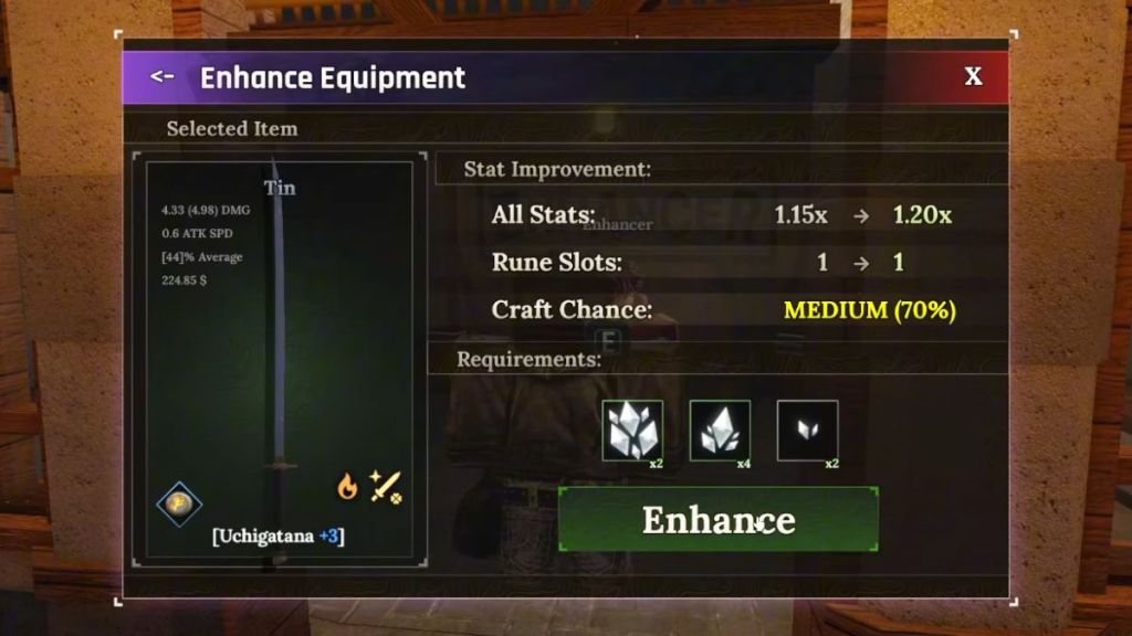 Enhance Equipment