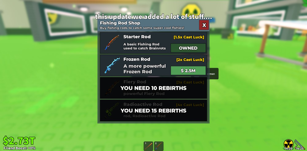 Cañas de pescar en Steal a Brainrot