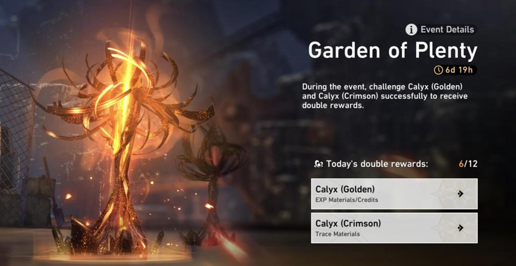 Garden of Plenty Honkai Star Rail event