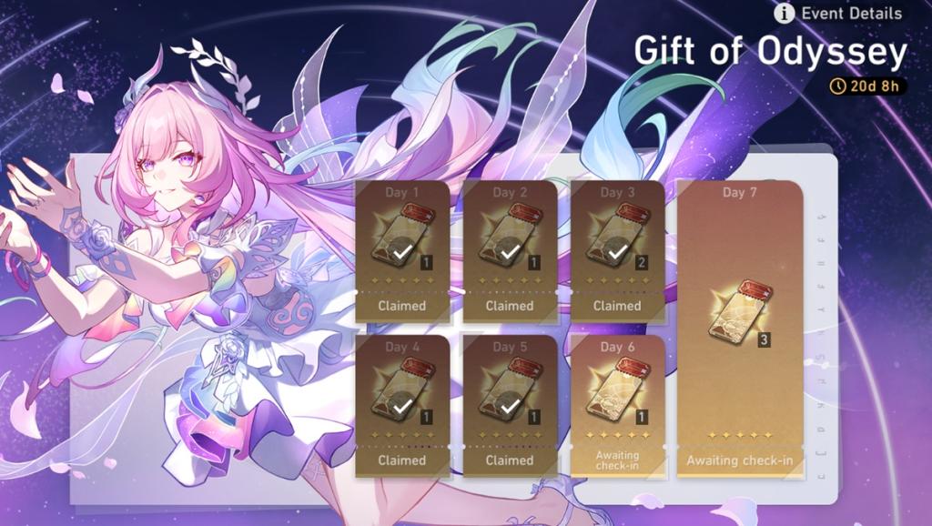 Gift of Odyssey Honkai Star Rail event