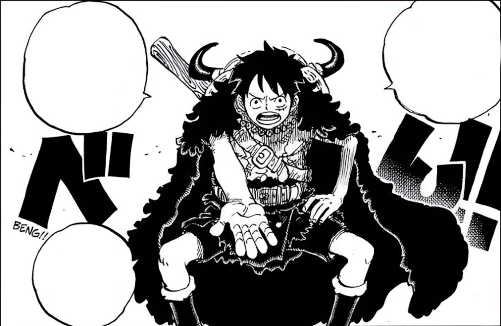 Luffy requesting Saul in One Piece manga