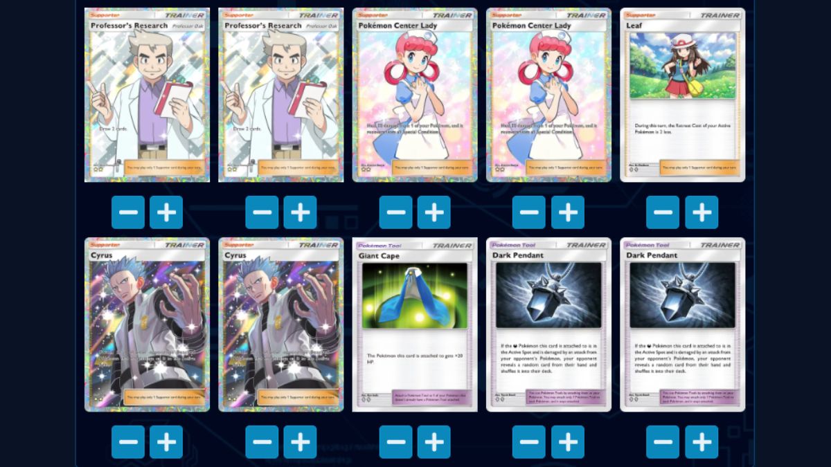 Mega Absol ex and Pom-Pom Oricorio Deck Cards