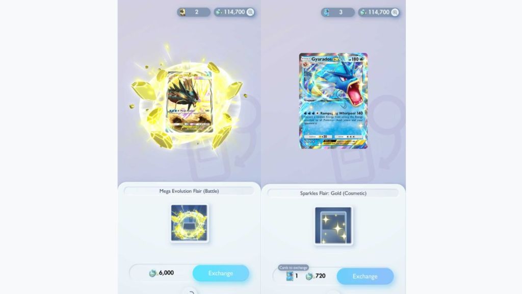 Mega Gyarados EX flair and Gyarados EX Flair