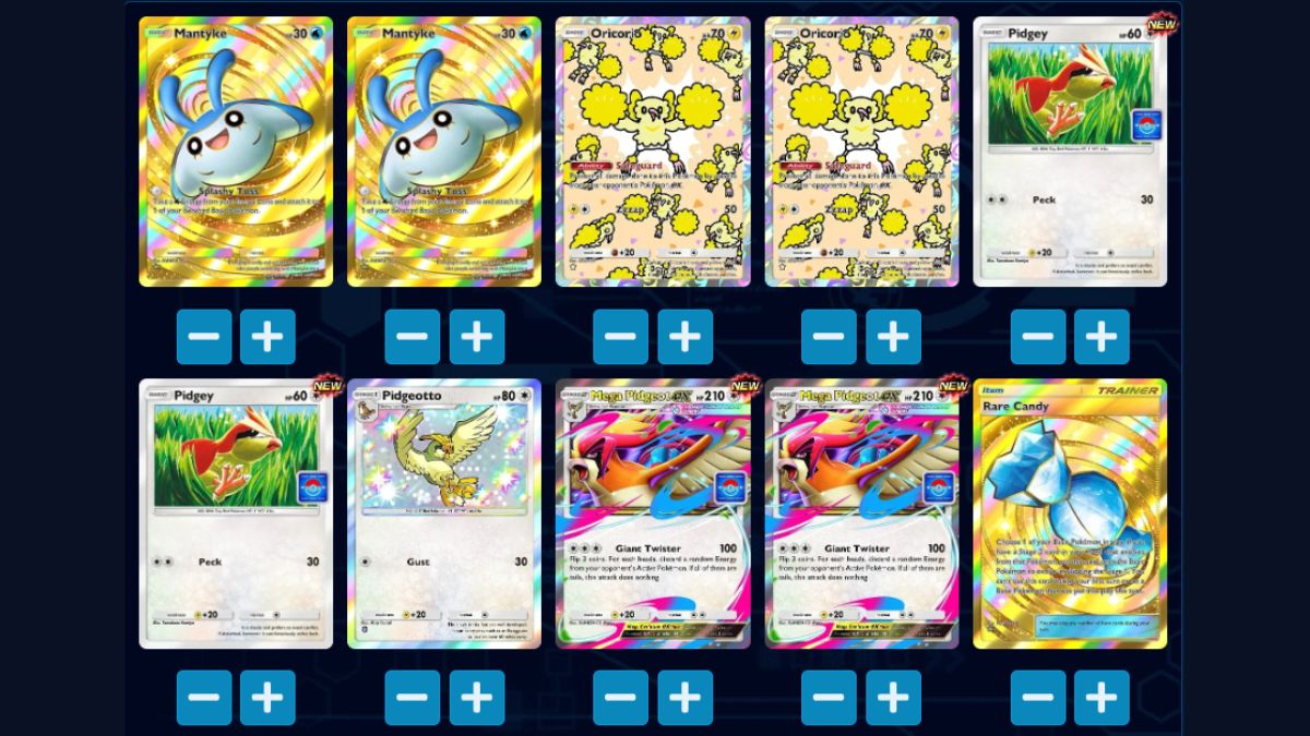 Mega Pidgeot EX and Pompom Oricorio Deck