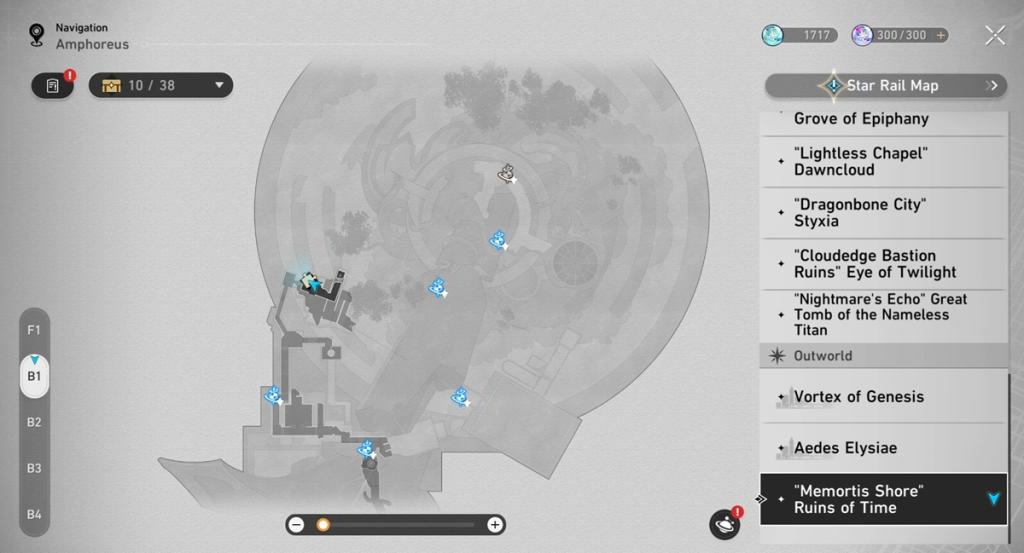 North of Penitentiary of Wishes HSR 3.7 Golden Scapegoat in Ruins of Time location