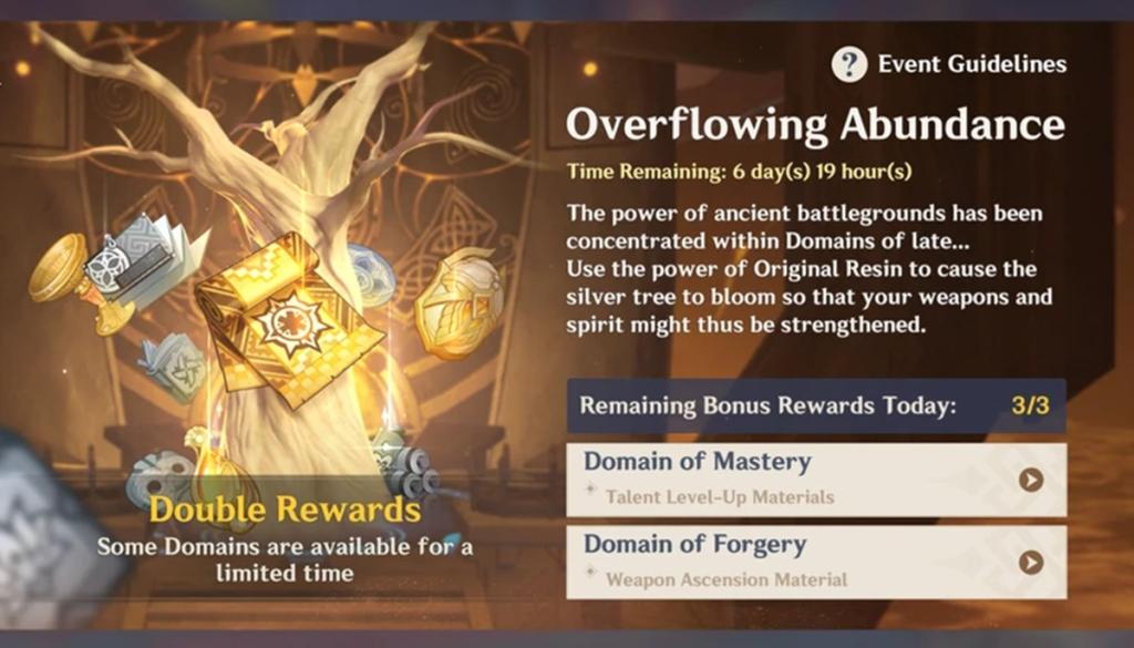 Overflowing Abundance Genshin Impact event