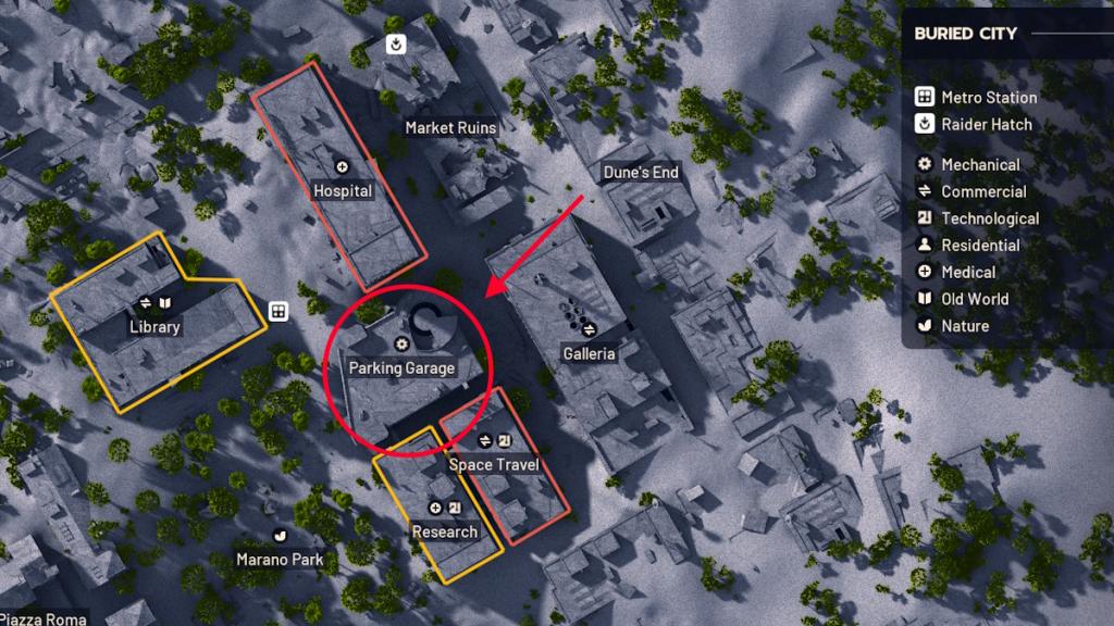 Parking Garage Buried City Arc Raiders