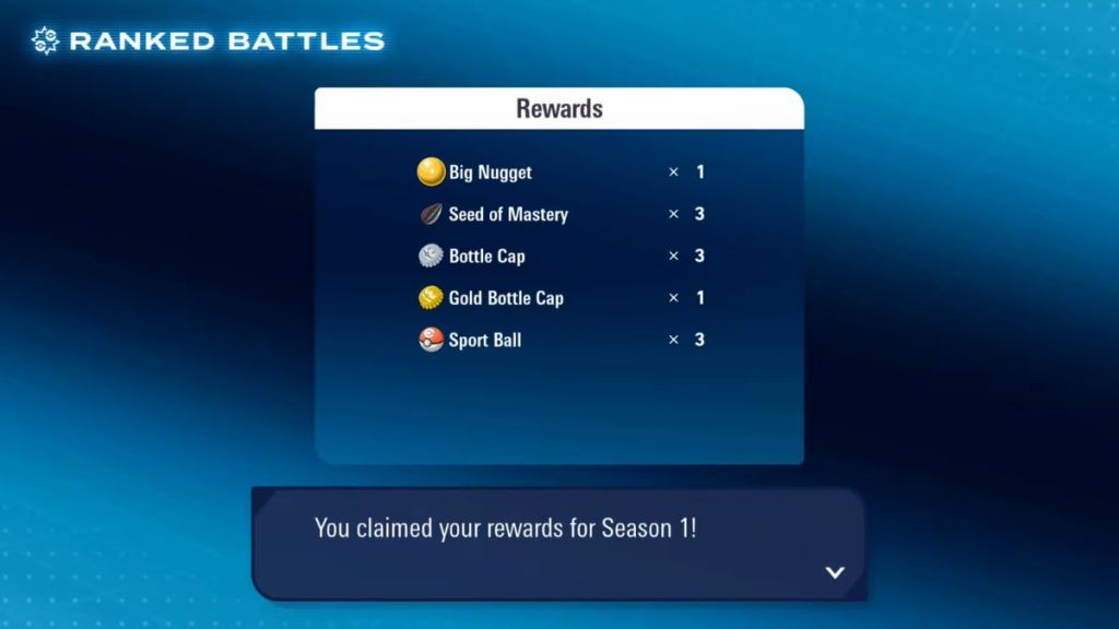 Pokemon Legends ZA Ranked Season Rewards