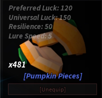Pumpkin Pieces bait