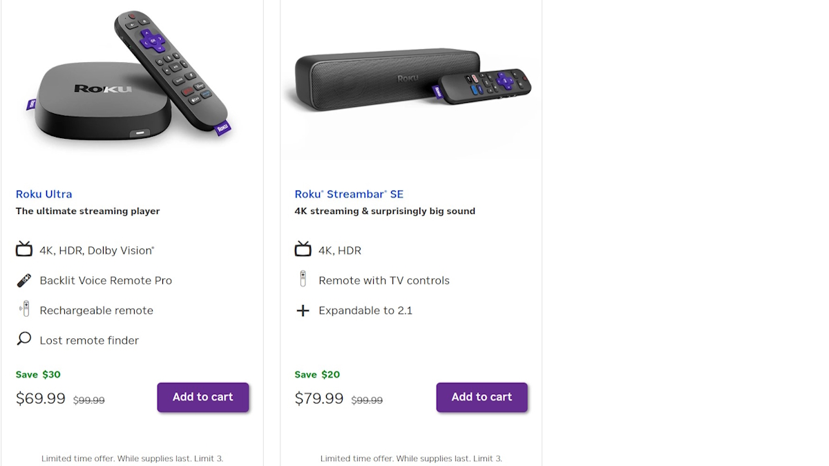 Roku streaming devices