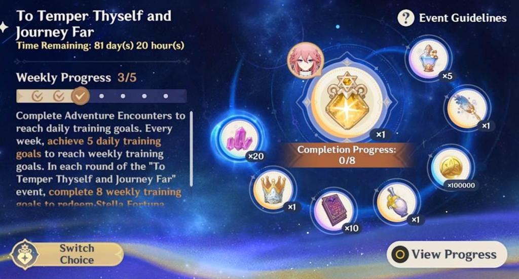 To Temper Thyself and Journey Far Genshin Impact event