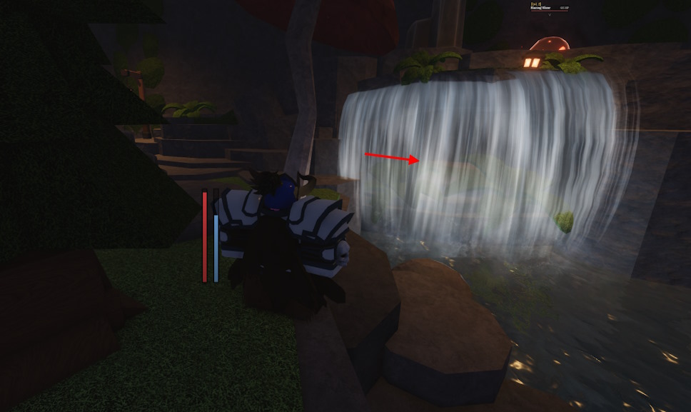 Tomo's cat waterfall in The Forge