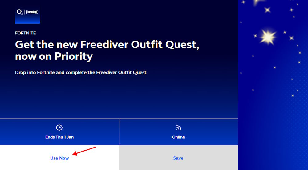 Use Freediver outfit quest