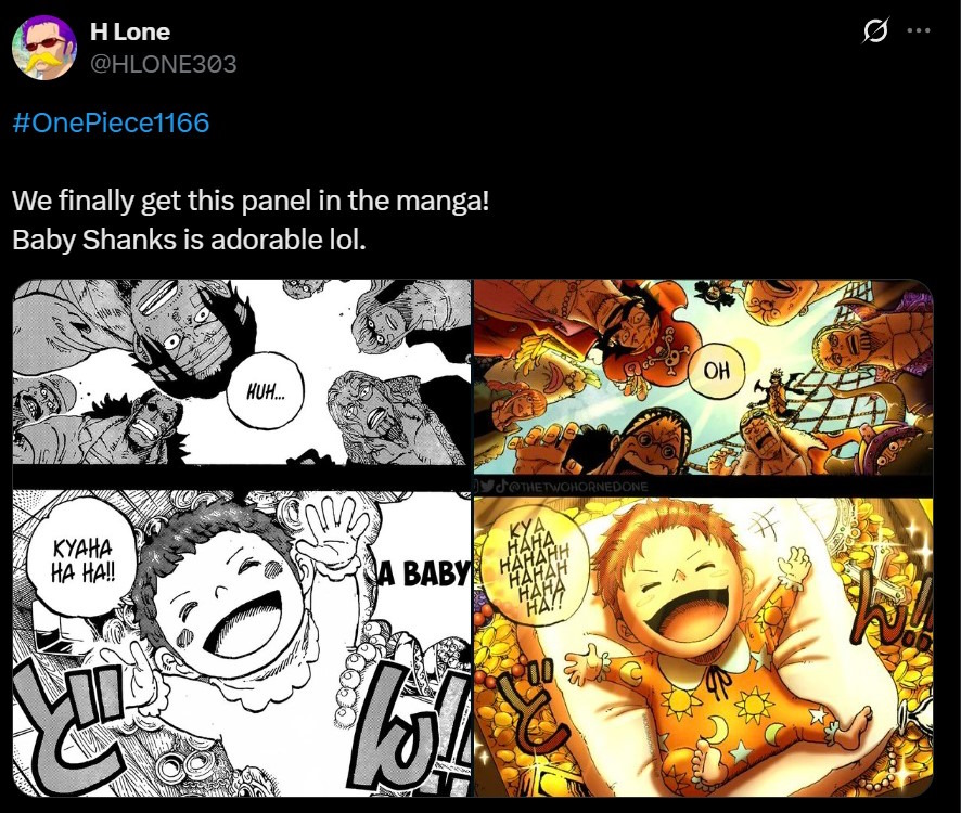 Baby shanks found by Roger Pirates