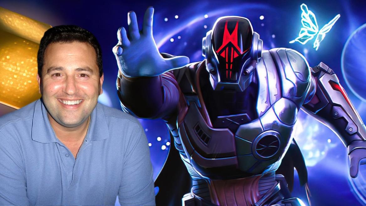 Fortnite The Foundation next to Mark Rein