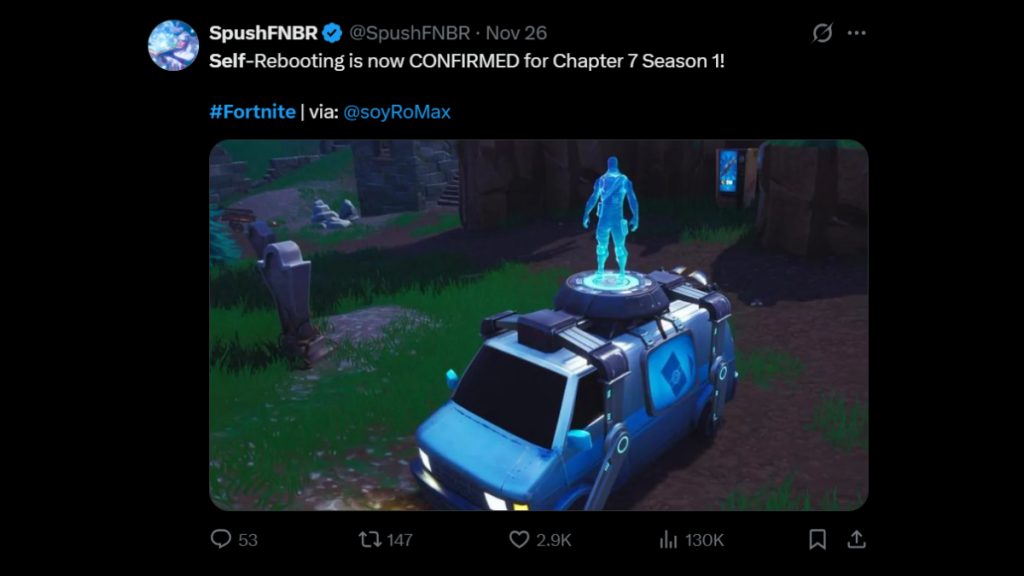 Fortnite Chapter 7 Reboot Van