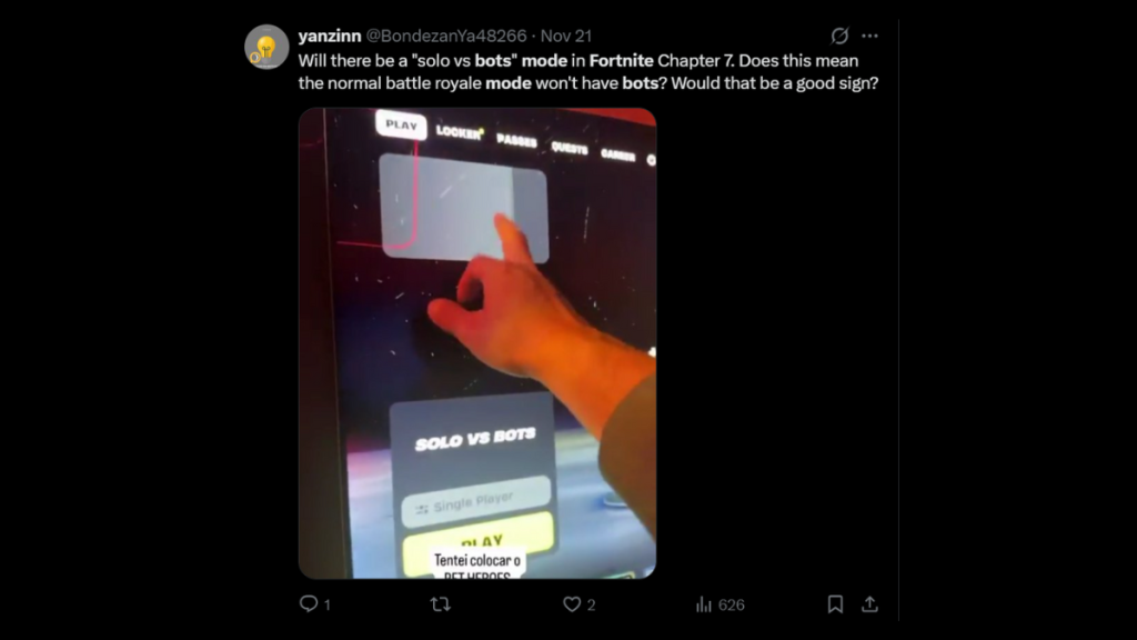 Fortnite Chapter 7 Bots Mode
