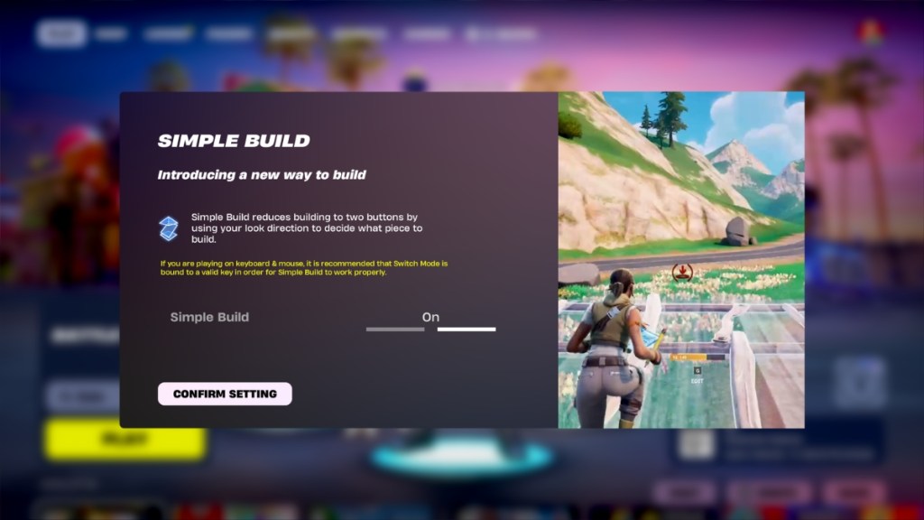 Fortnite Simple Build Message