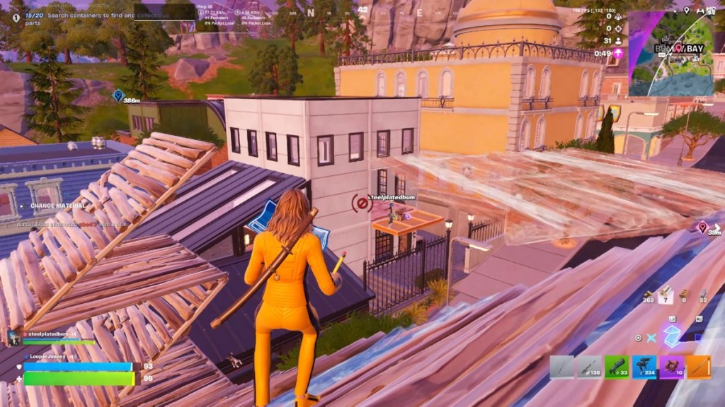 Fortnite player using Simple Build