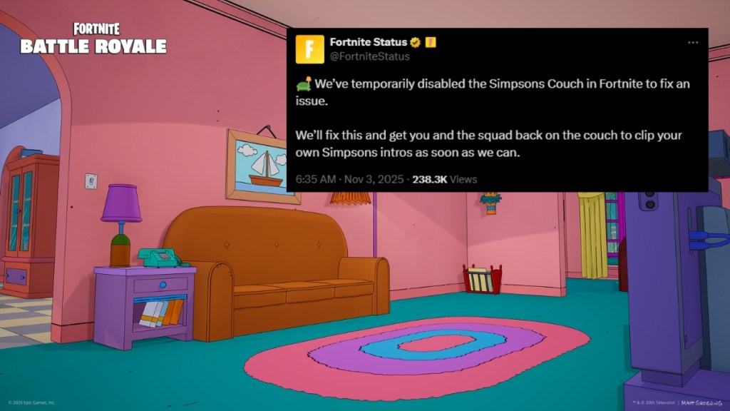 Simpsons Couch in Fortnite