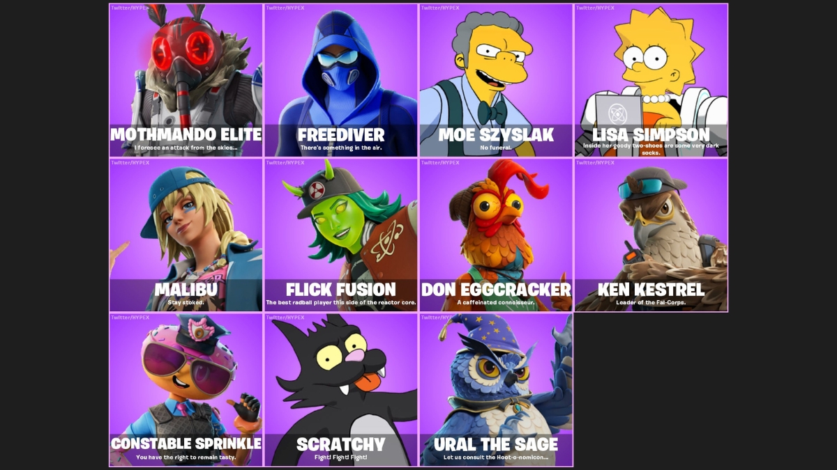 Fortnite New Skins Leaked 38.10