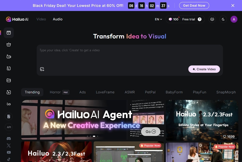 hailuo ai homepage