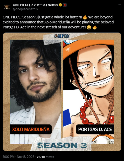 Netflix Reveals the Actor Who Plays Ace in One Piece Live-Action TV Series