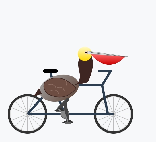 pelican riding on bicycle made by gemini 3 pro