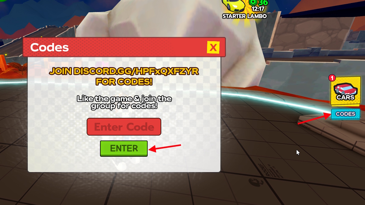 redeem Cars vs Trucks codes