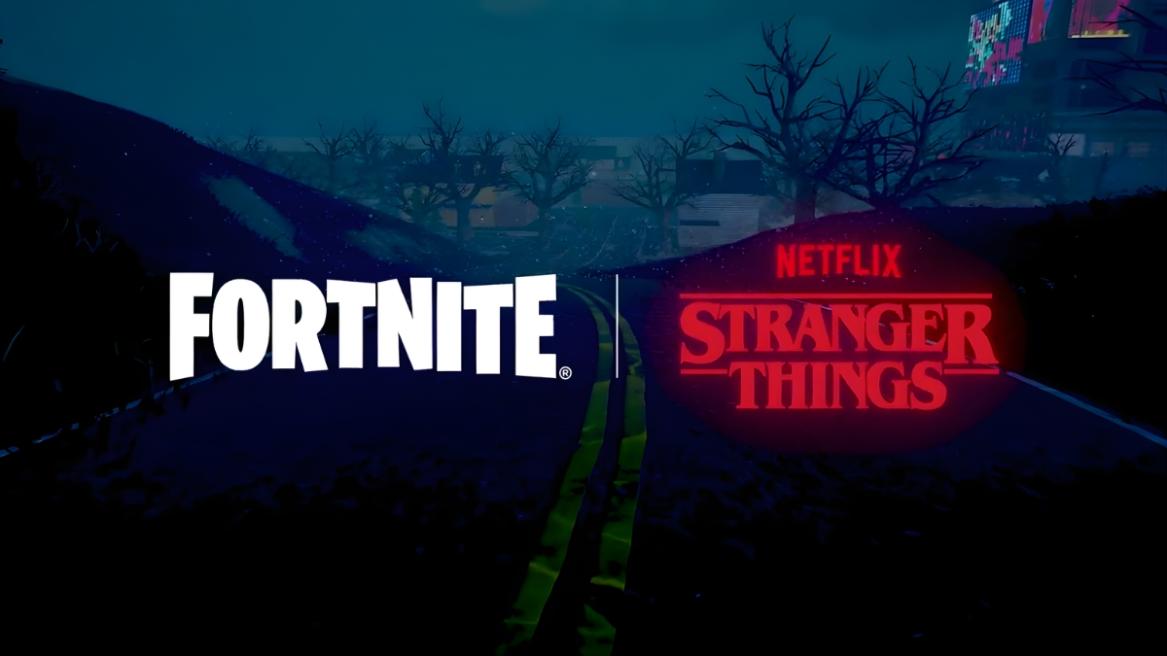 Fortnite Stranger Things collab logos