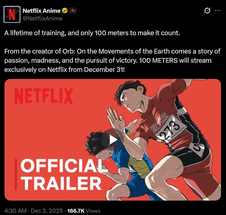 100 meters netflix streaming date announcement