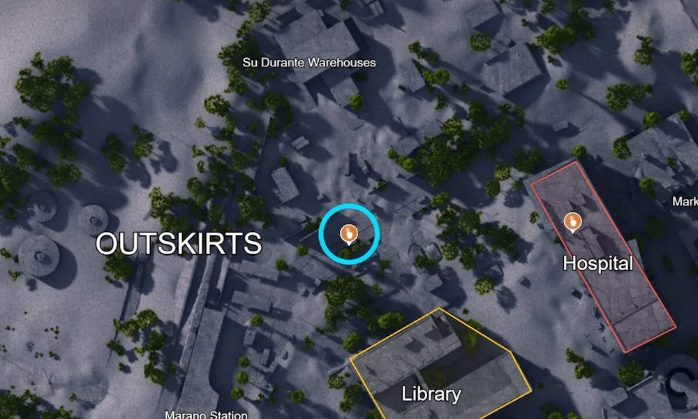 Abandoned bus red button map location