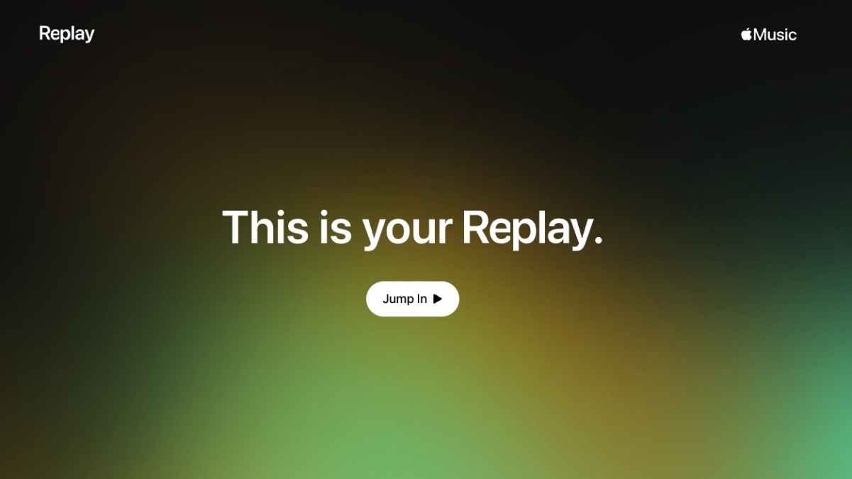 Apple Music Replay 2025 Main Screen page screenshots