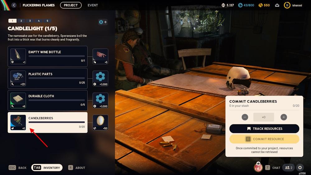 Candleberries in Flickering Flames event