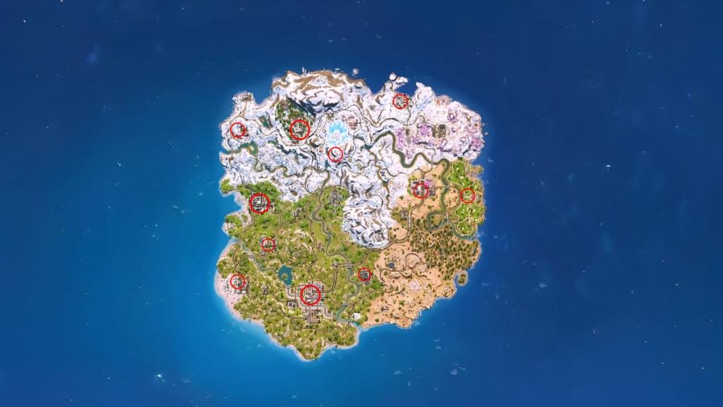 Christmas Trees on the Chapter 7 map