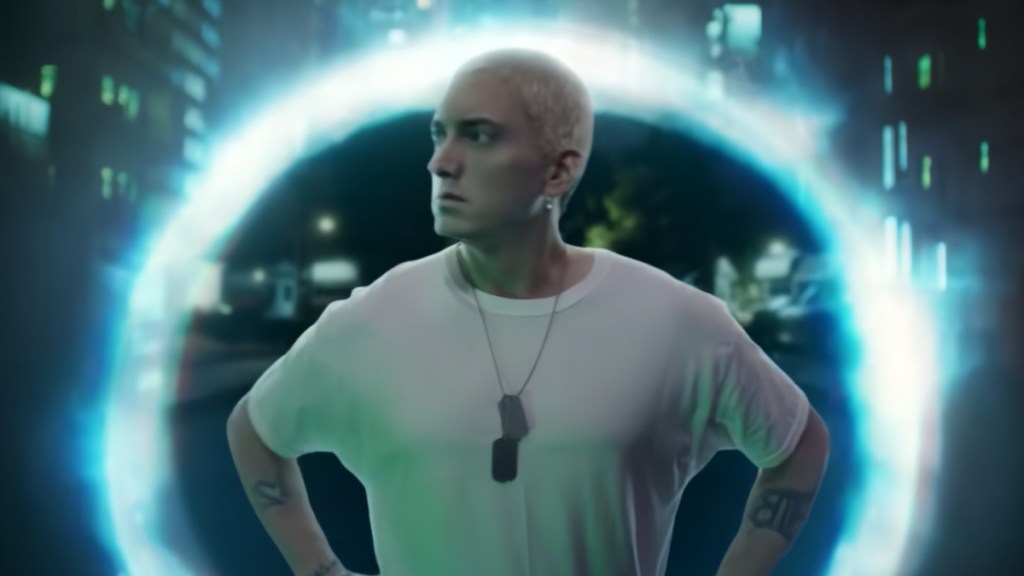 Eminem screenshot from the music video 'Houdini'