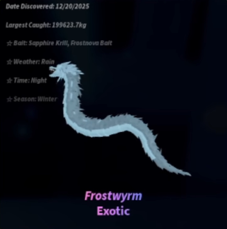 Frostwyrm Exotic Fish Fisch preferences