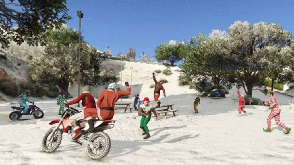 Snowfights in GTA Onlien