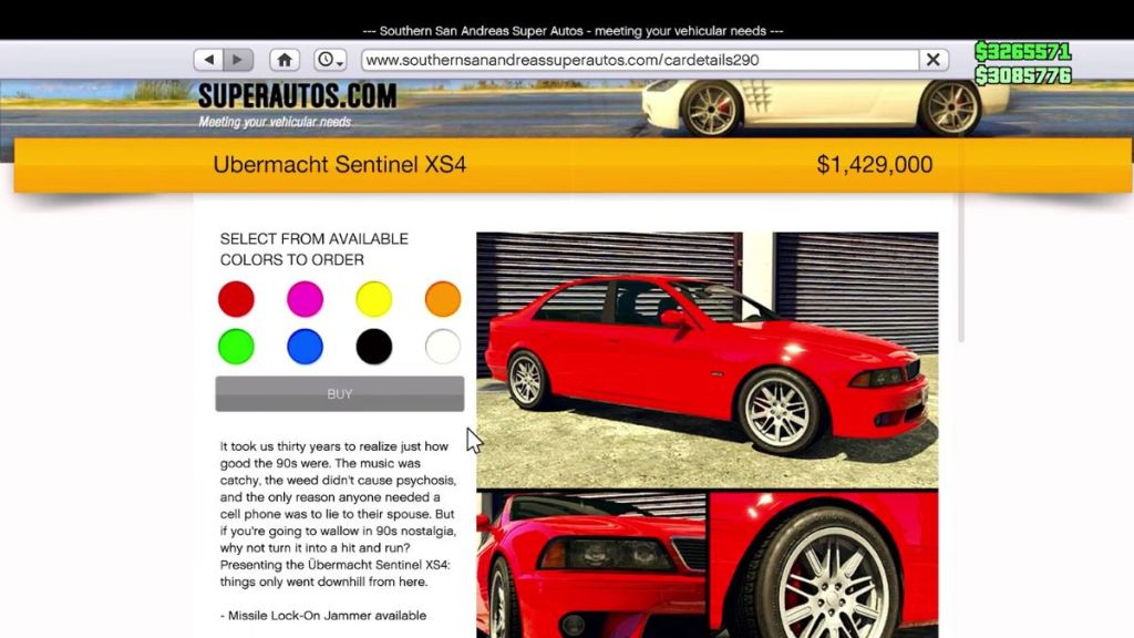 GTA Online Sentinel XS4