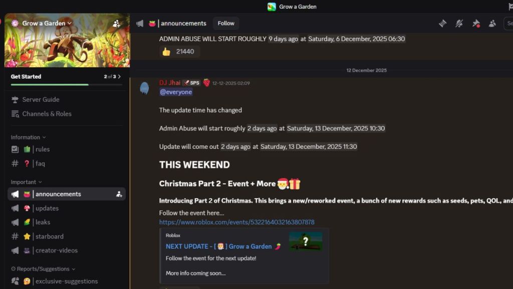 Grow a Garden Discord server